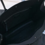 Saint Laurent Rive Gauche Tote Bag In Linen And Leather 499290 Black